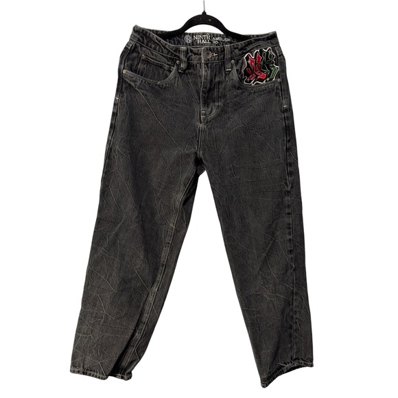 Ninth Hall Other - Ninth Hall Ambush Baggy Jeans Washed Black Embroidered Skater Mens 30 Streetwear
